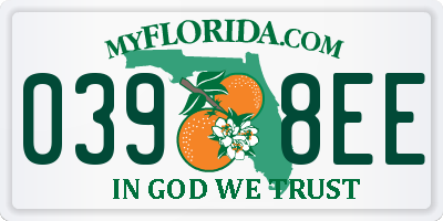 FL license plate 0398EE