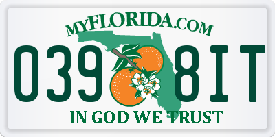 FL license plate 0398IT