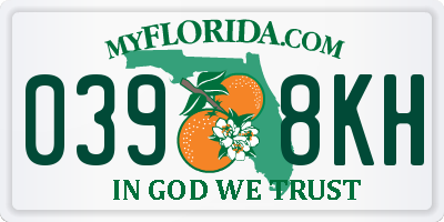 FL license plate 0398KH