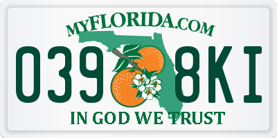 FL license plate 0398KI