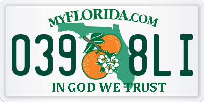 FL license plate 0398LI