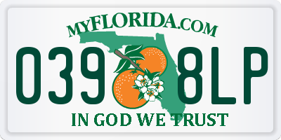 FL license plate 0398LP