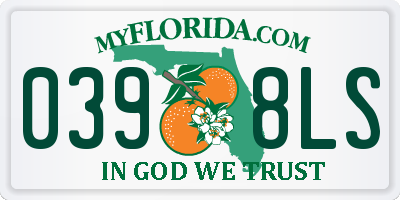 FL license plate 0398LS