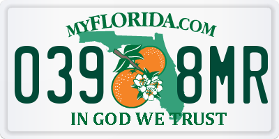 FL license plate 0398MR