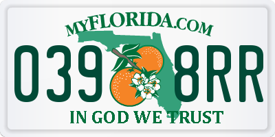 FL license plate 0398RR