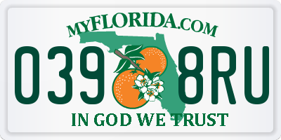 FL license plate 0398RU