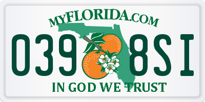 FL license plate 0398SI