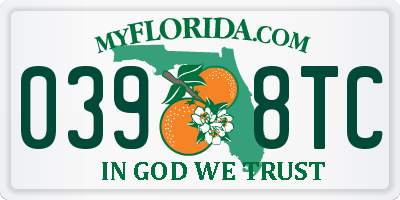 FL license plate 0398TC
