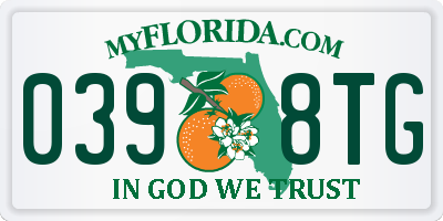 FL license plate 0398TG