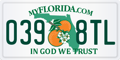 FL license plate 0398TL