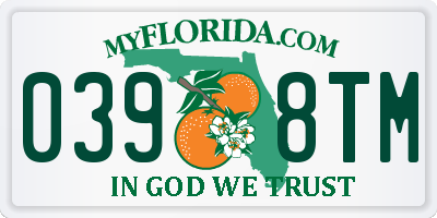 FL license plate 0398TM