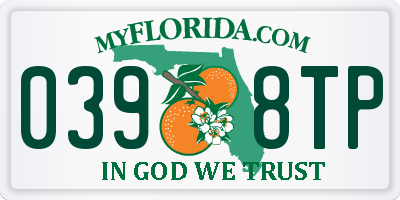 FL license plate 0398TP