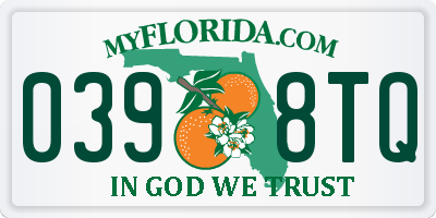 FL license plate 0398TQ