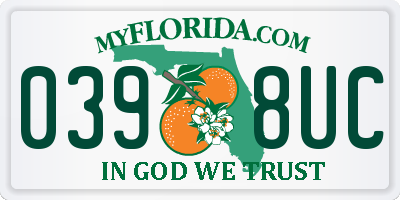 FL license plate 0398UC