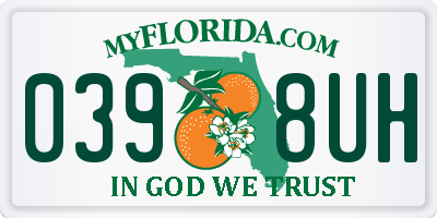 FL license plate 0398UH