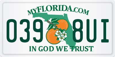 FL license plate 0398UI
