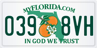 FL license plate 0398VH