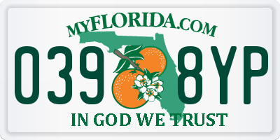 FL license plate 0398YP