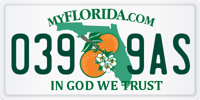 FL license plate 0399AS
