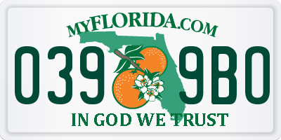 FL license plate 0399BO