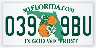 FL license plate 0399BU