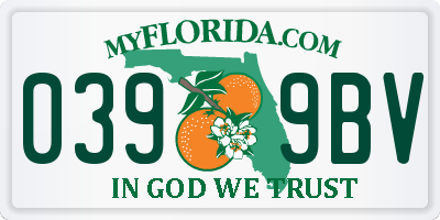 FL license plate 0399BV