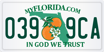 FL license plate 0399CA