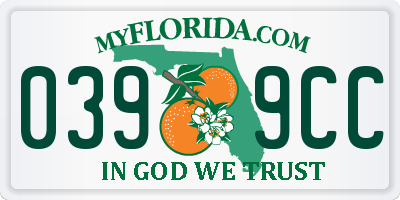 FL license plate 0399CC