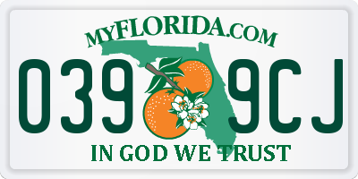 FL license plate 0399CJ