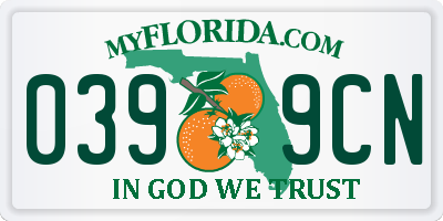 FL license plate 0399CN