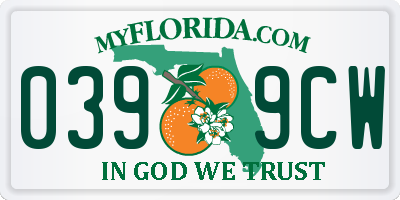 FL license plate 0399CW