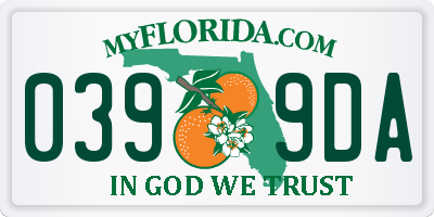 FL license plate 0399DA