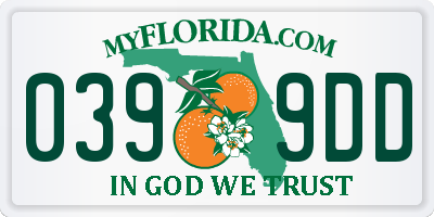 FL license plate 0399DD