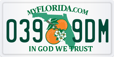 FL license plate 0399DM