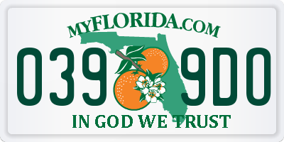 FL license plate 0399DO