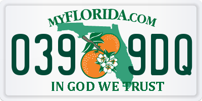FL license plate 0399DQ