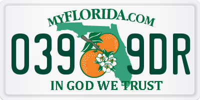 FL license plate 0399DR