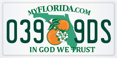 FL license plate 0399DS