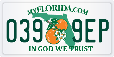 FL license plate 0399EP