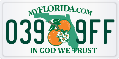 FL license plate 0399FF