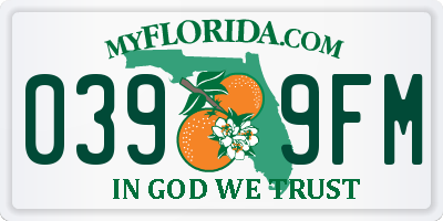 FL license plate 0399FM