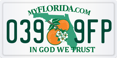 FL license plate 0399FP