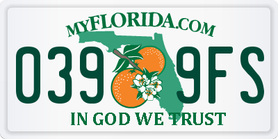 FL license plate 0399FS
