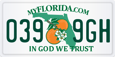 FL license plate 0399GH