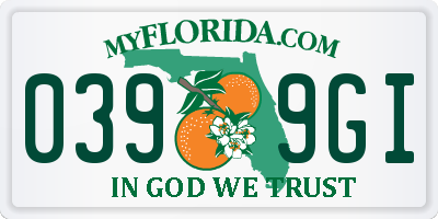 FL license plate 0399GI