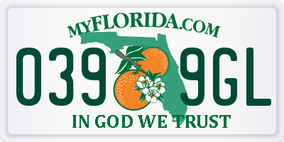 FL license plate 0399GL