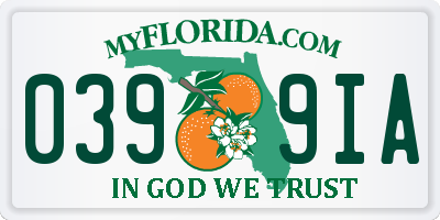FL license plate 0399IA