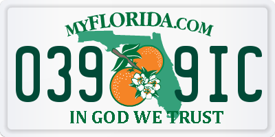 FL license plate 0399IC