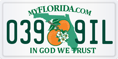 FL license plate 0399IL