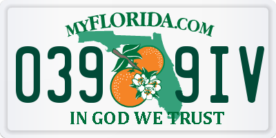 FL license plate 0399IV